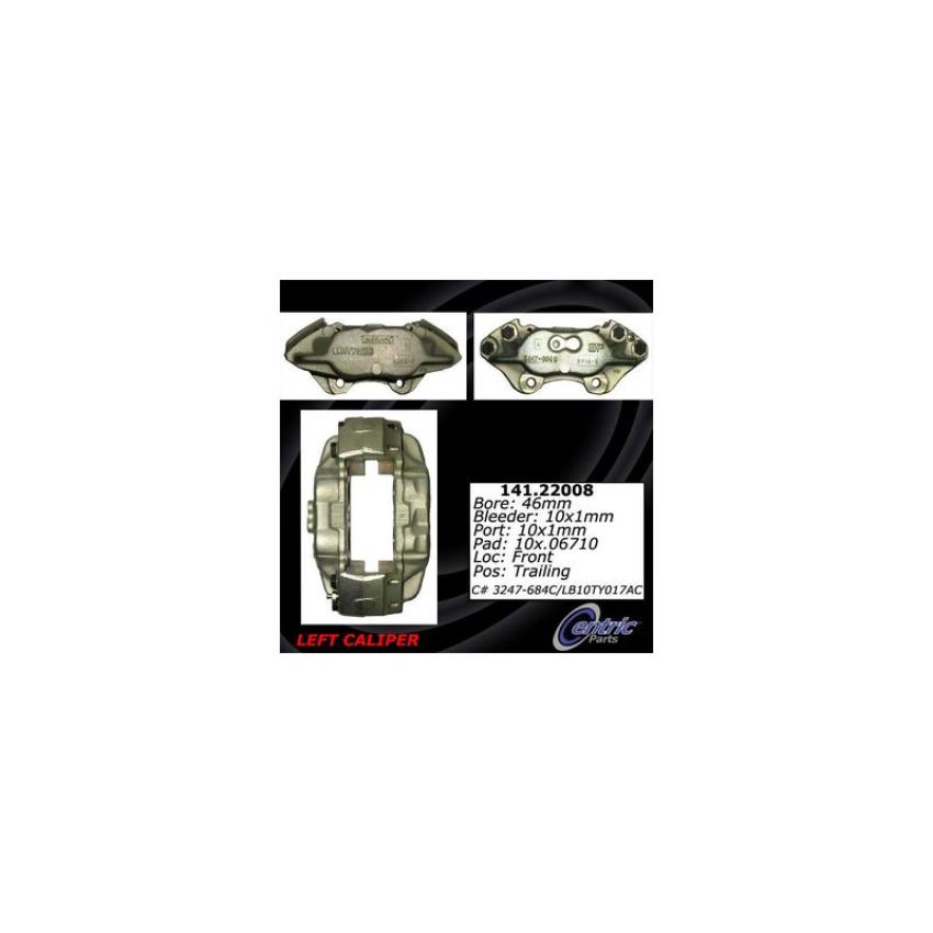 CENTRIC PARTS 141.22008 Centric Semi-Loaded Brake Caliper