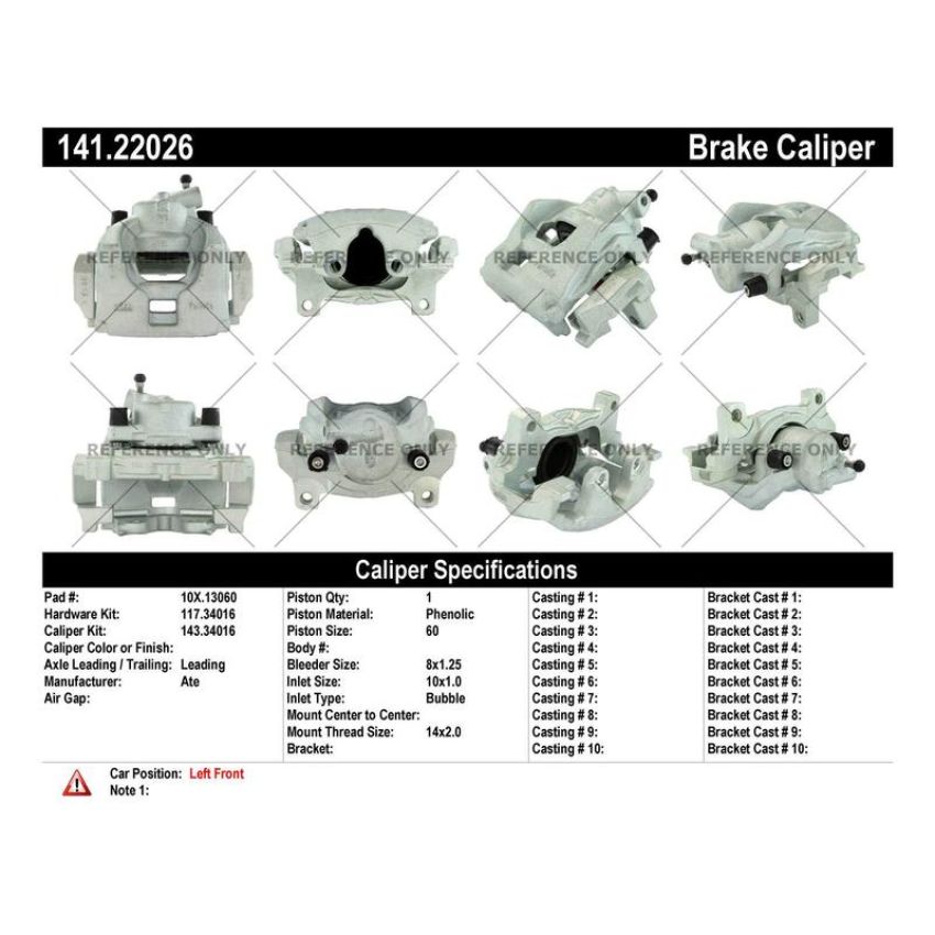 CENTRIC PARTS 141.22026 Centric Semi-Loaded Brake Caliper