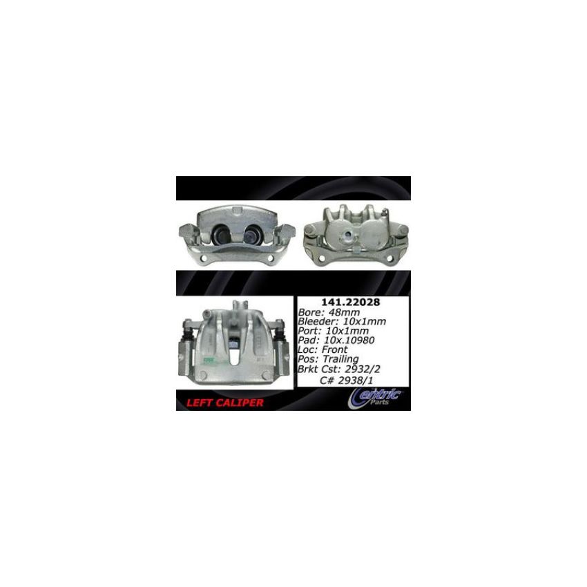 CENTRIC PARTS 141.22028 Centric Semi-Loaded Brake Caliper