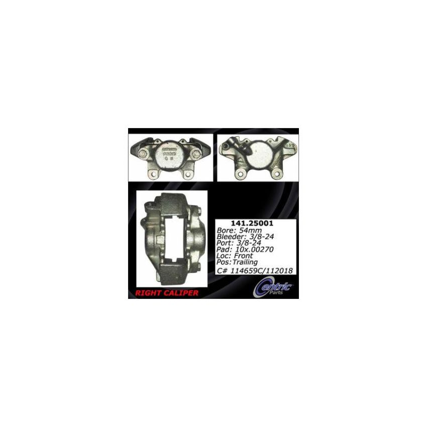 CENTRIC PARTS 141.25001 Centric Semi-Loaded Brake Caliper