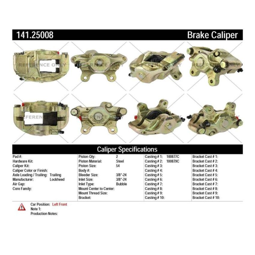 CENTRIC PARTS 141.25008 Centric Semi-Loaded Brake Caliper