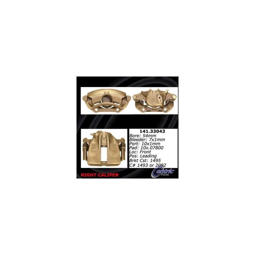 CENTRIC PARTS 141.33043 Centric Semi-Loaded Brake Caliper