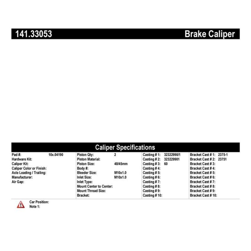 CENTRIC PARTS 141.33053 Centric Semi-Loaded Brake Caliper