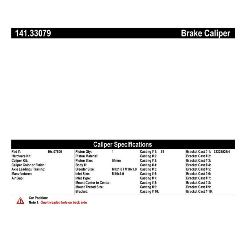 CENTRIC PARTS 141.33079 Centric Semi-Loaded Brake Caliper