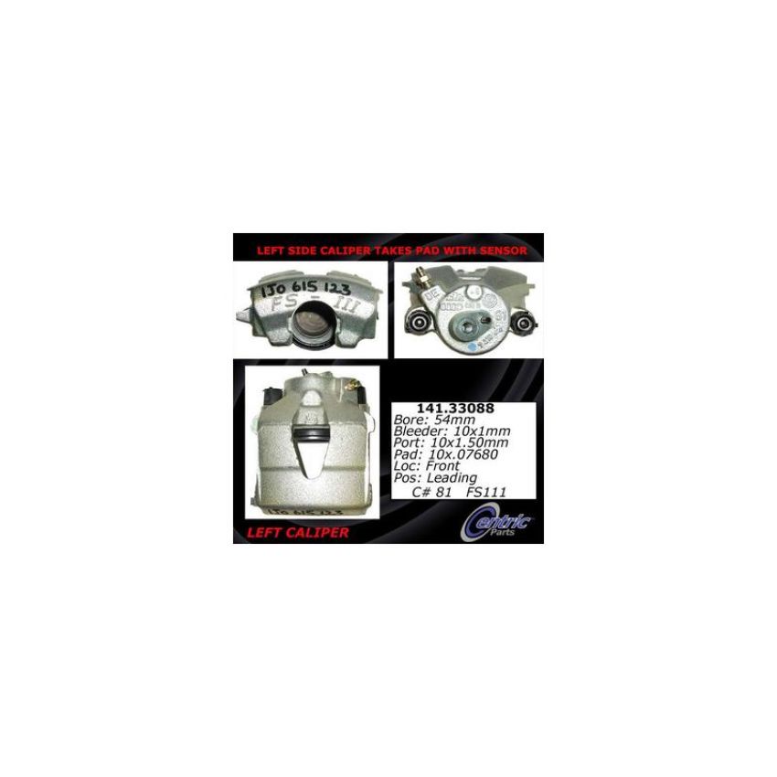 CENTRIC PARTS 141.33088 Centric Semi-Loaded Brake Caliper