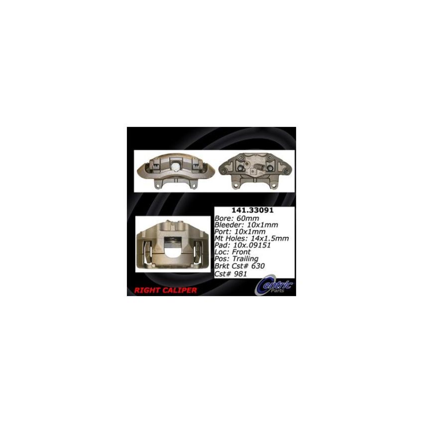 CENTRIC PARTS 141.33091 Centric Semi-Loaded Brake Caliper