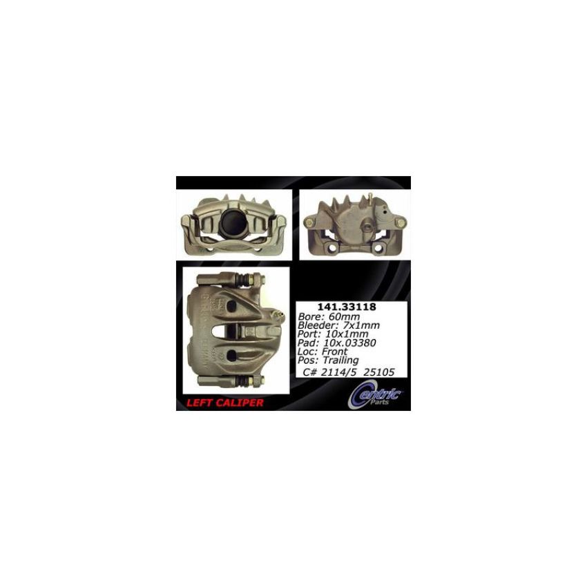 CENTRIC PARTS 141.33118 Centric Semi-Loaded Brake Caliper