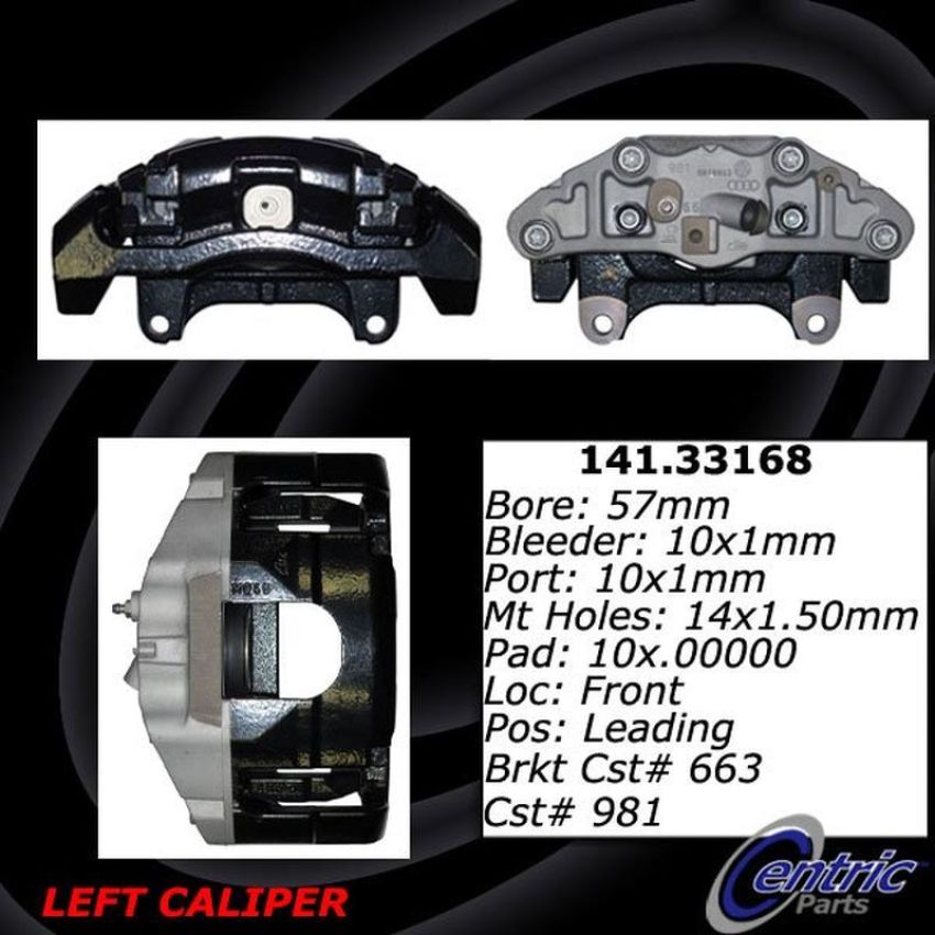 CENTRIC PARTS 141.33168 Centric Semi-Loaded Brake Caliper