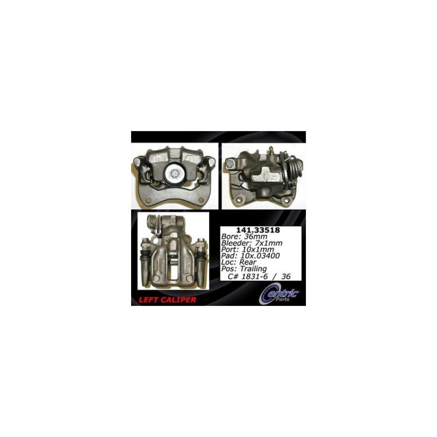 CENTRIC PARTS 141.33518 Centric Semi-Loaded Brake Caliper