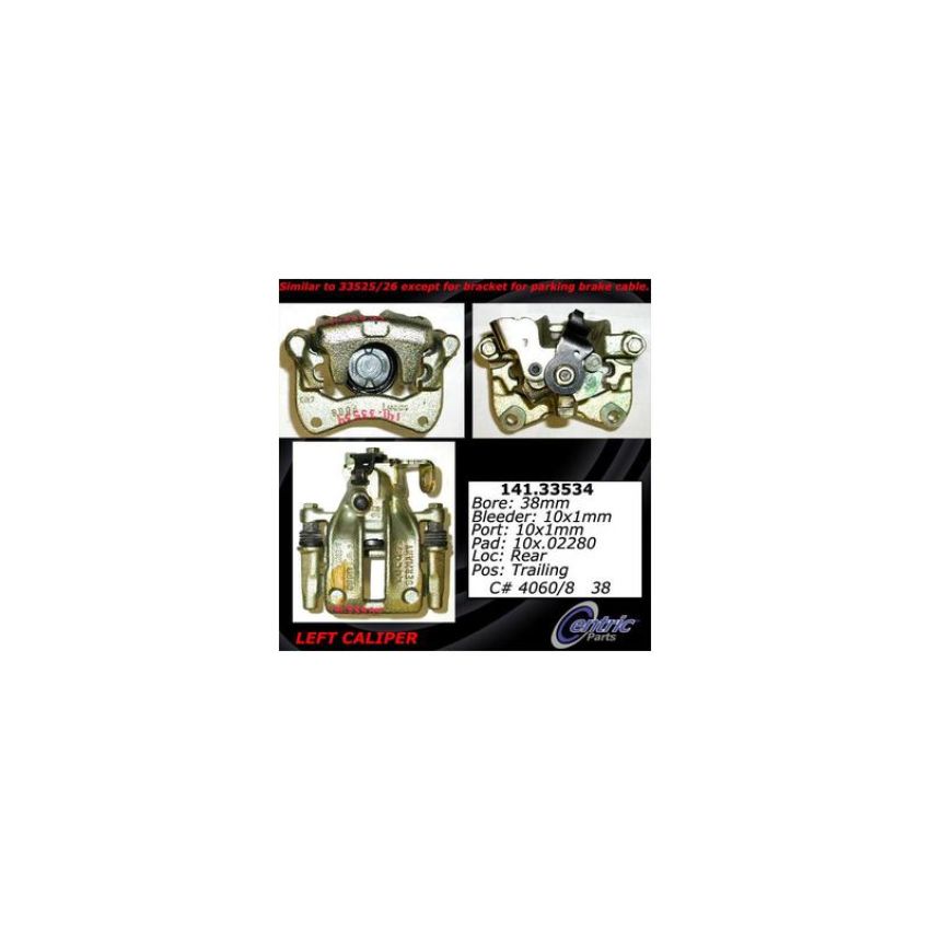 CENTRIC PARTS 141.33534 Centric Semi-Loaded Brake Caliper