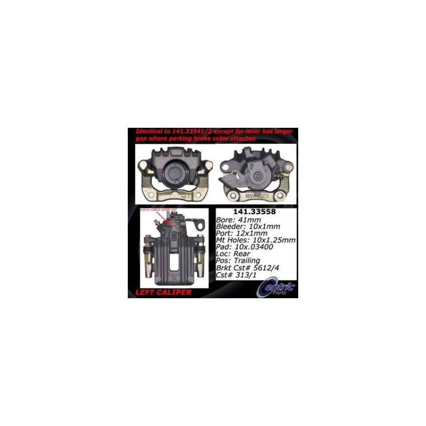CENTRIC PARTS 141.33558 Centric Semi-Loaded Brake Caliper
