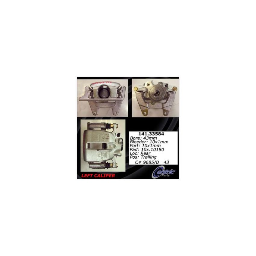 CENTRIC PARTS 141.33584 Centric Semi-Loaded Brake Caliper EPB