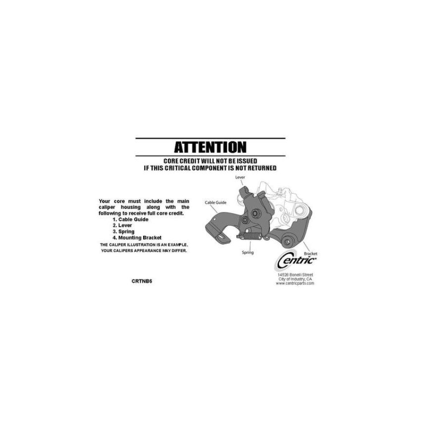 CENTRIC PARTS 141.33615 Centric Semi-Loaded Brake Caliper