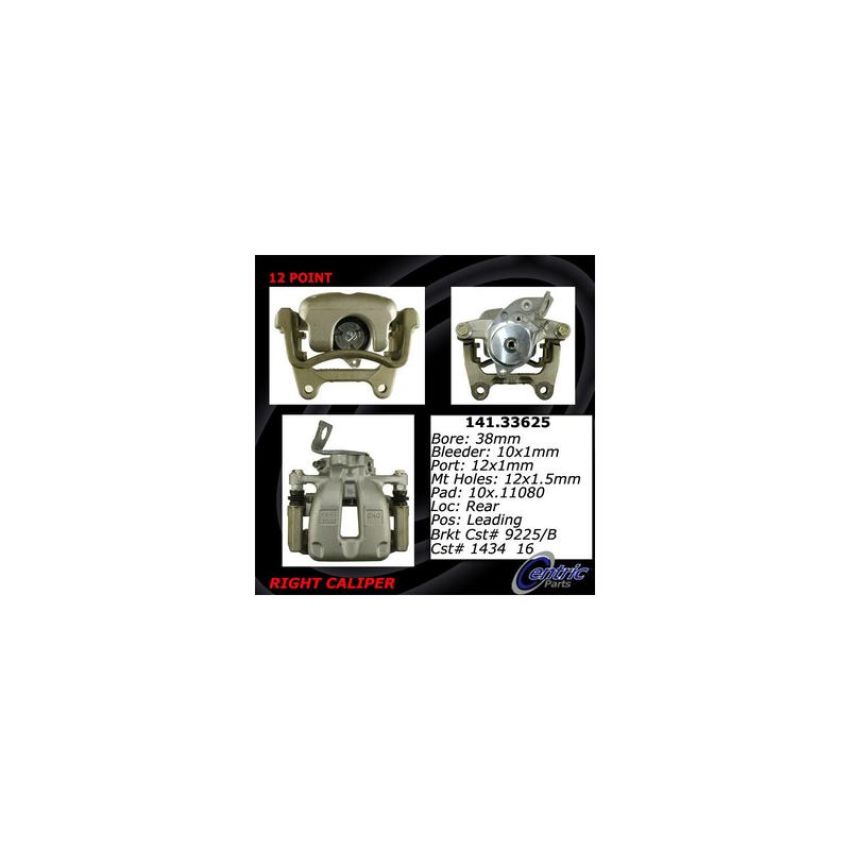 CENTRIC PARTS 141.33625 Centric Semi-Loaded Brake Caliper EPB