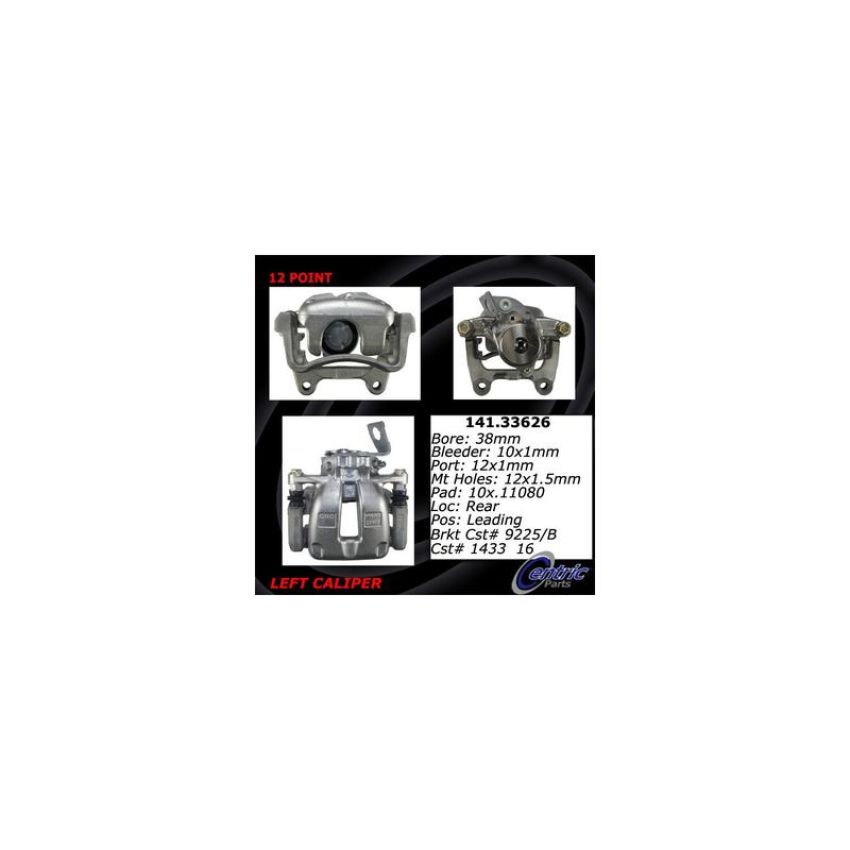 CENTRIC PARTS 141.33626 Centric Semi-Loaded Brake Caliper EPB