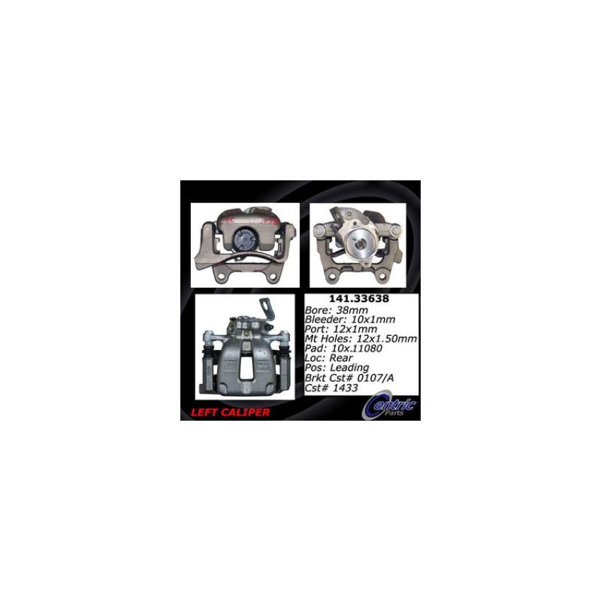 CENTRIC PARTS 141.33638 Centric Semi-Loaded Brake Caliper EPB