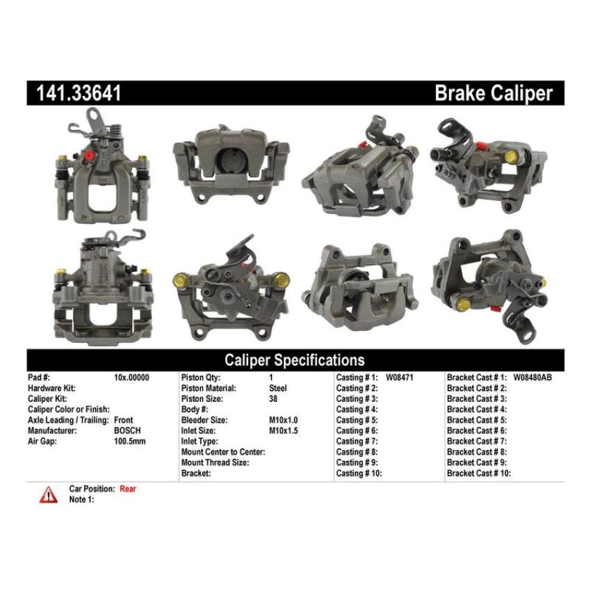 CENTRIC PARTS 141.33641 Centric Semi-Loaded Brake Caliper