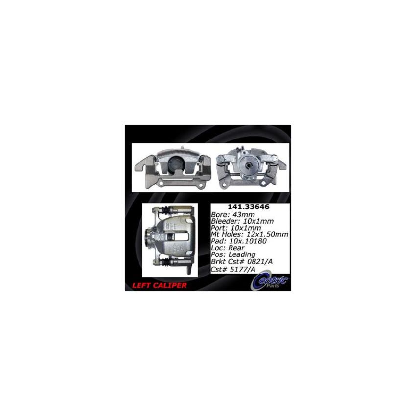 CENTRIC PARTS 141.33646 Centric Semi-Loaded Brake Caliper EPB