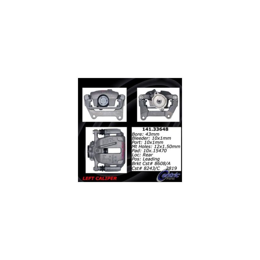 CENTRIC PARTS 141.33648 Centric Semi-Loaded Brake Caliper EPB