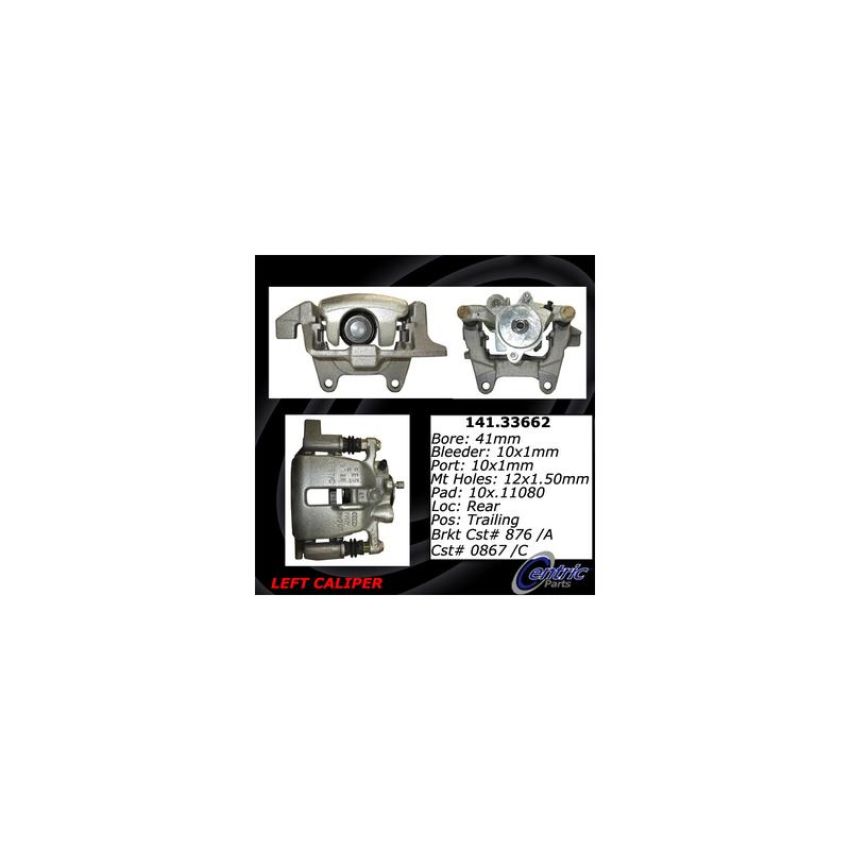 CENTRIC PARTS 141.33662 Centric Semi-Loaded Brake Caliper EPB