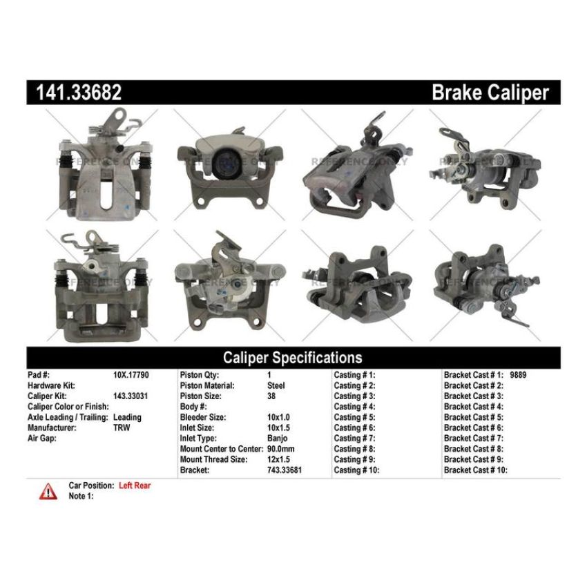 CENTRIC PARTS 141.33682 Centric Semi-Loaded Brake Caliper