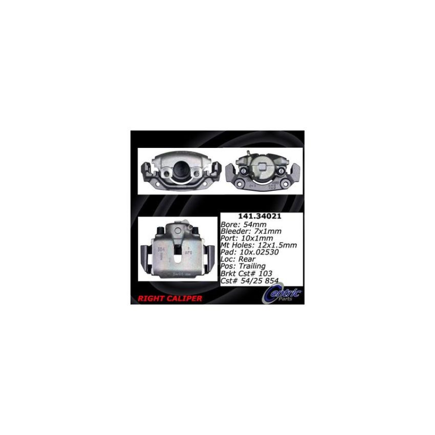CENTRIC PARTS 141.34021 Centric Semi-Loaded Brake Caliper