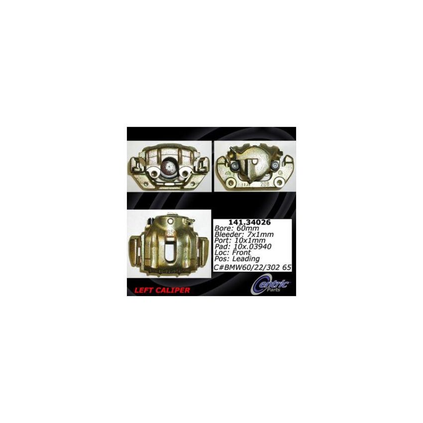 CENTRIC PARTS 141.34026 Centric Semi-Loaded Brake Caliper