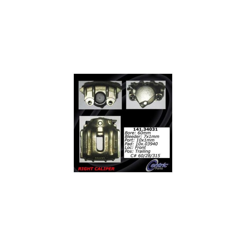 CENTRIC PARTS 141.34031 Centric Semi-Loaded Brake Caliper