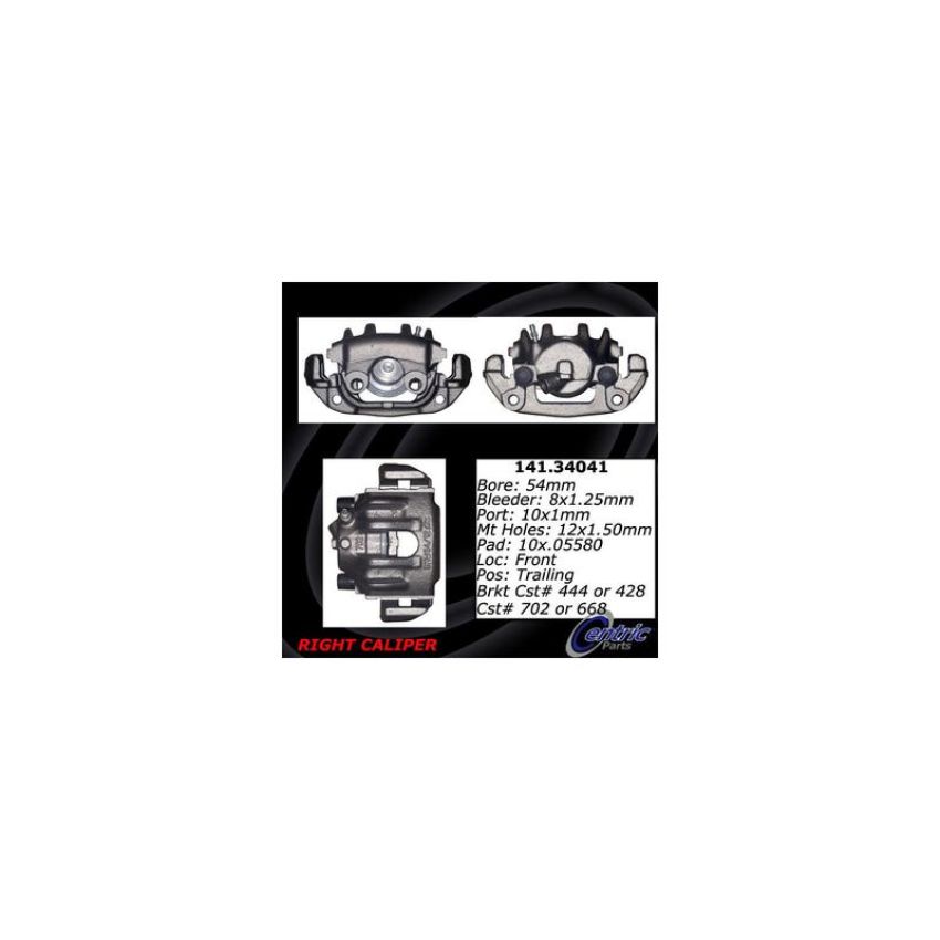 CENTRIC PARTS 141.34041 Centric Semi-Loaded Brake Caliper
