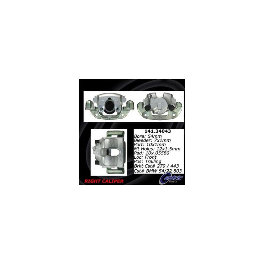 CENTRIC PARTS 141.34043 Centric Semi-Loaded Brake Caliper