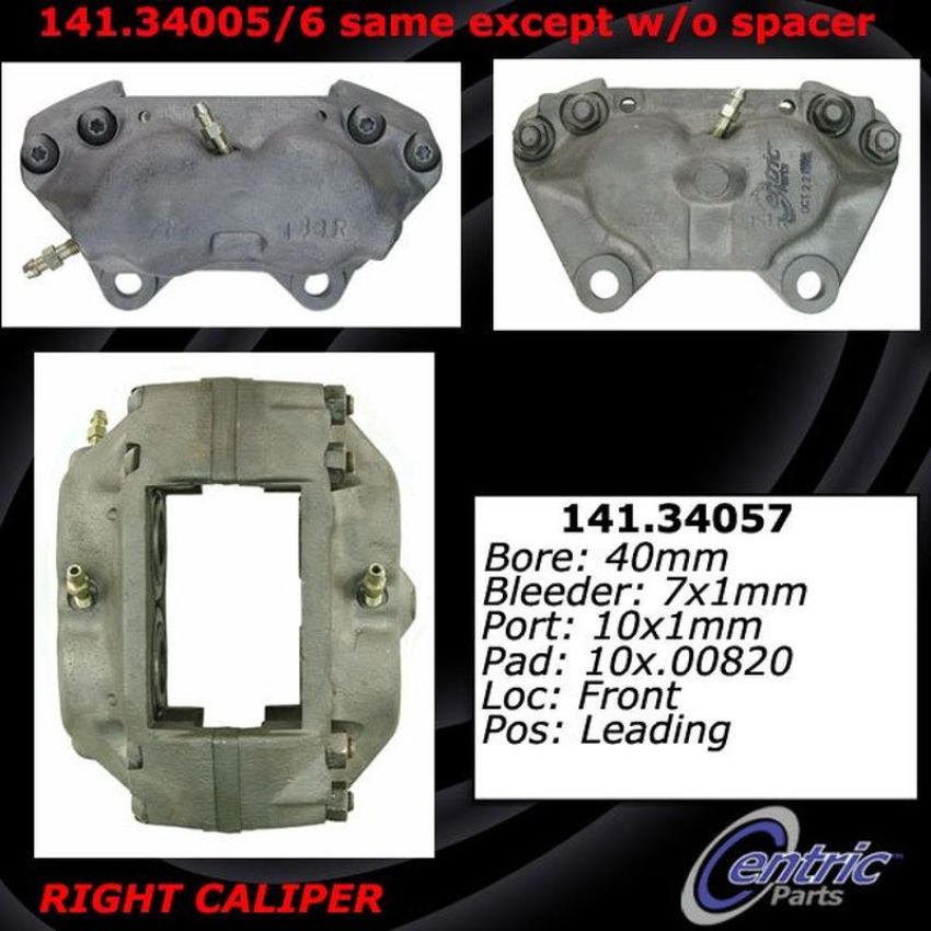 CENTRIC PARTS 141.34057 Centric Semi-Loaded Brake Caliper