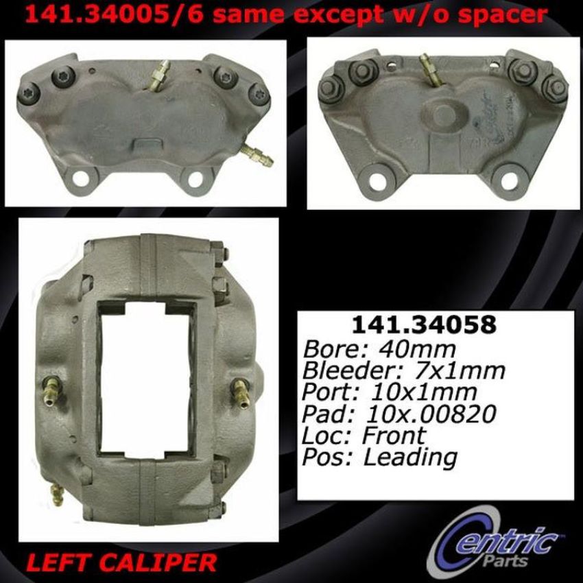 CENTRIC PARTS 141.34058 Centric Semi-Loaded Brake Caliper