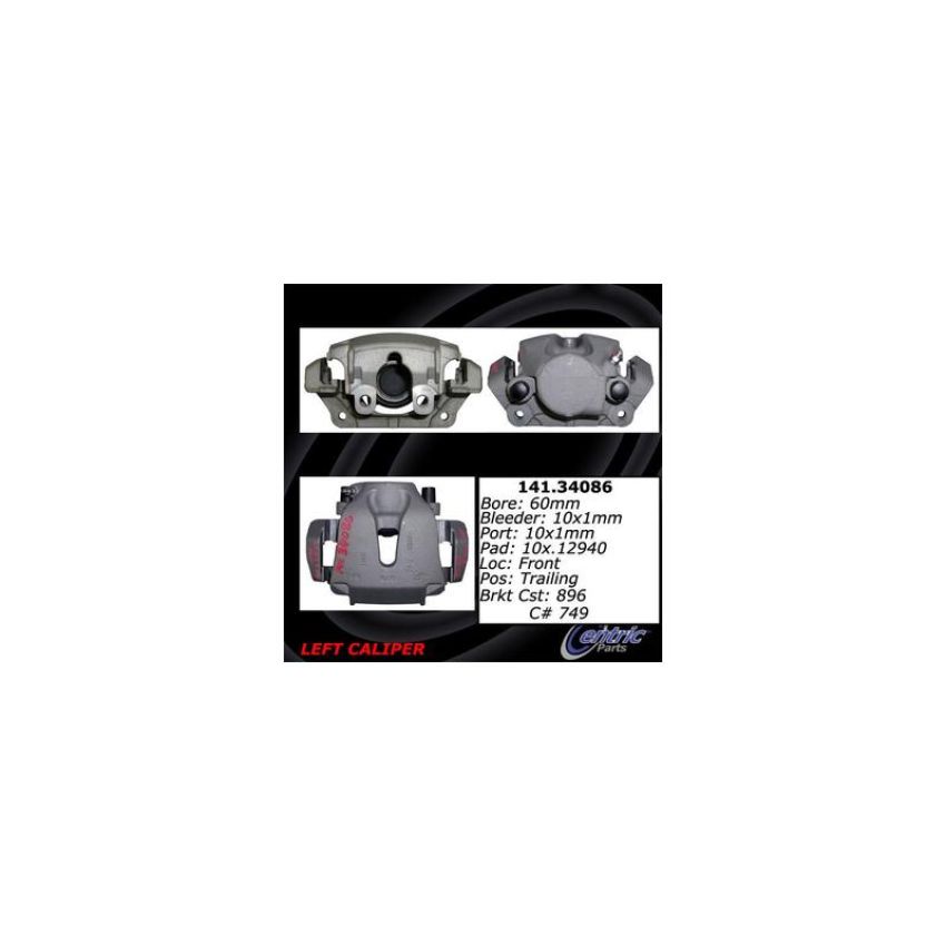 CENTRIC PARTS 141.34086 Centric Semi-Loaded Brake Caliper