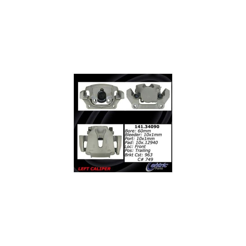 CENTRIC PARTS 141.34090 Centric Semi-Loaded Brake Caliper