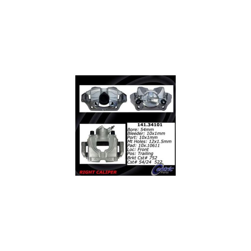CENTRIC PARTS 141.34101 Centric Semi-Loaded Brake Caliper