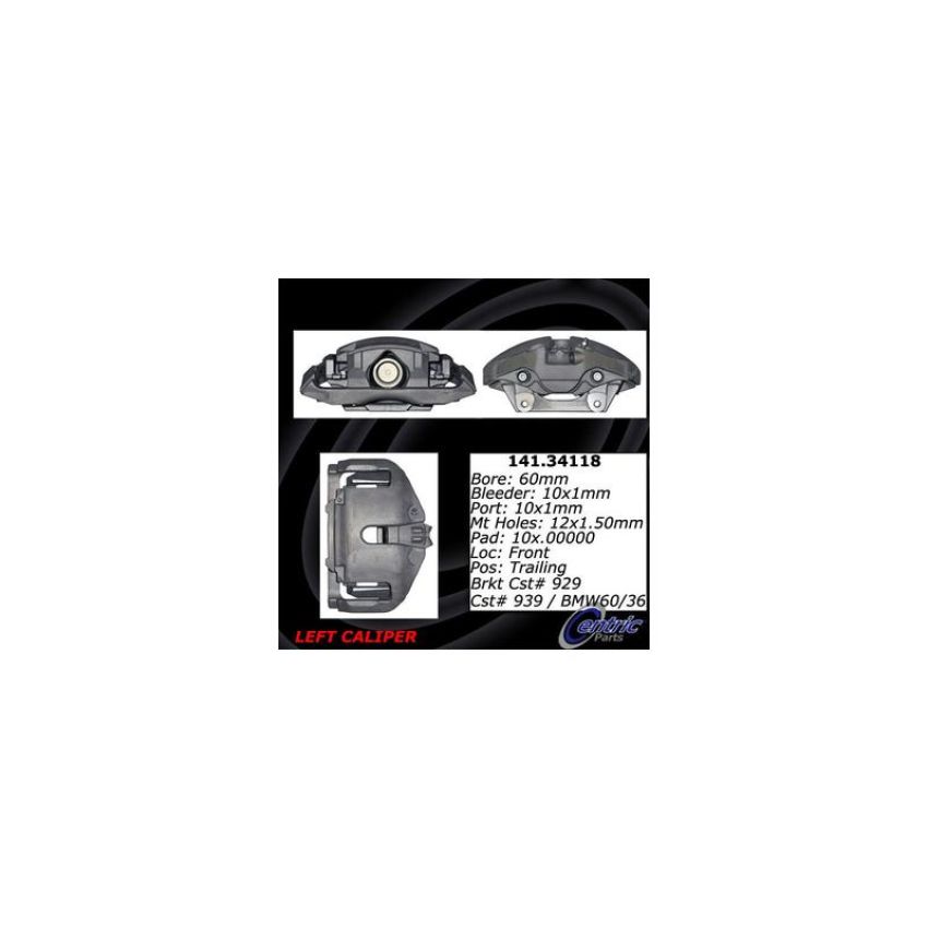 CENTRIC PARTS 141.34118 Centric Semi-Loaded Brake Caliper