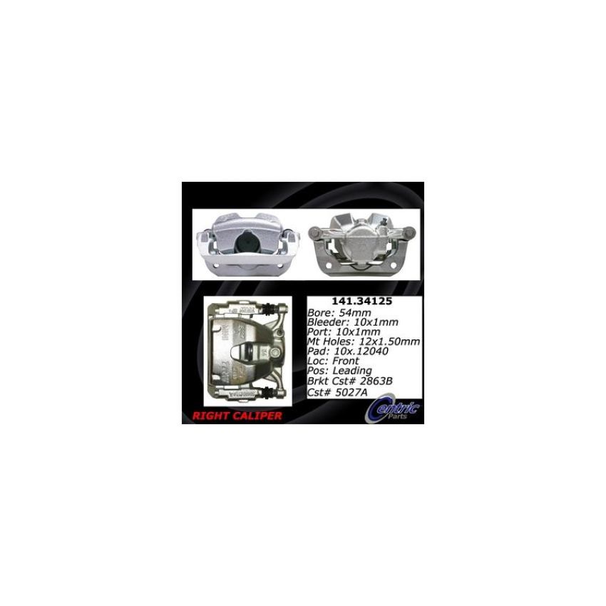 CENTRIC PARTS 141.34125 Centric Semi-Loaded Brake Caliper