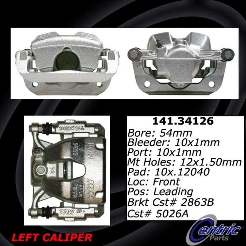 CENTRIC PARTS 141.34126 Centric Semi-Loaded Brake Caliper