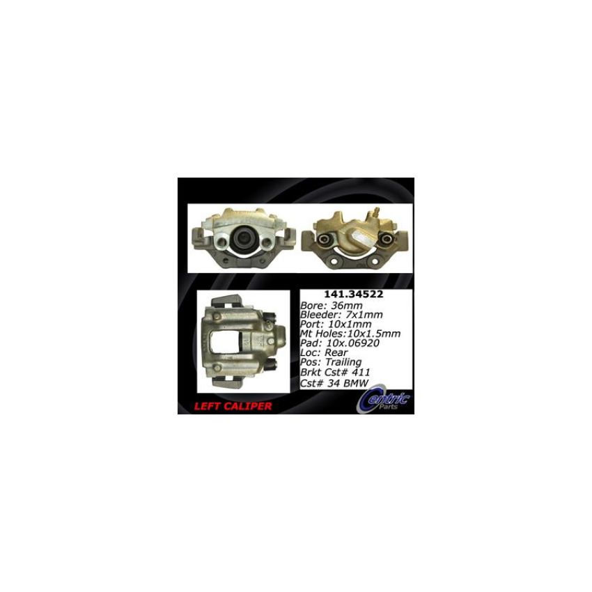 CENTRIC PARTS 141.34522 Centric Semi-Loaded Brake Caliper