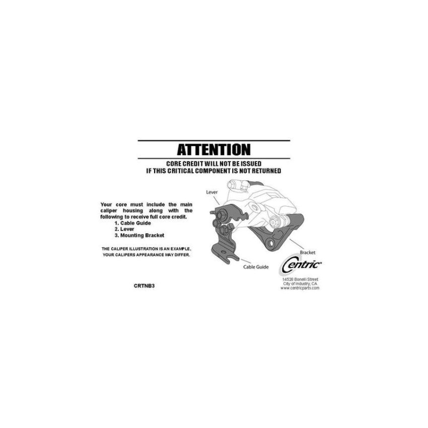 CENTRIC PARTS 141.34597 Centric Semi-Loaded Brake Caliper