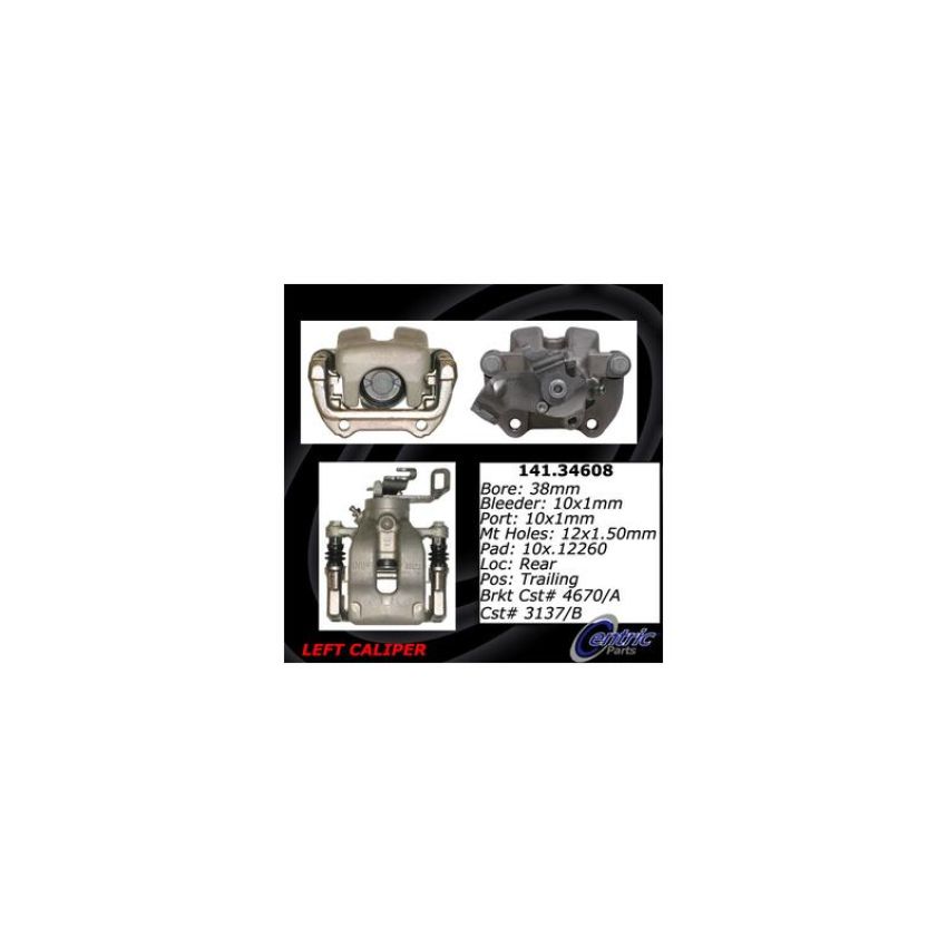 CENTRIC PARTS 141.34608 Centric Semi-Loaded Brake Caliper