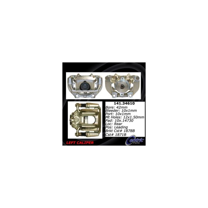 CENTRIC PARTS 141.34610 Centric Semi-Loaded Brake Caliper EPB