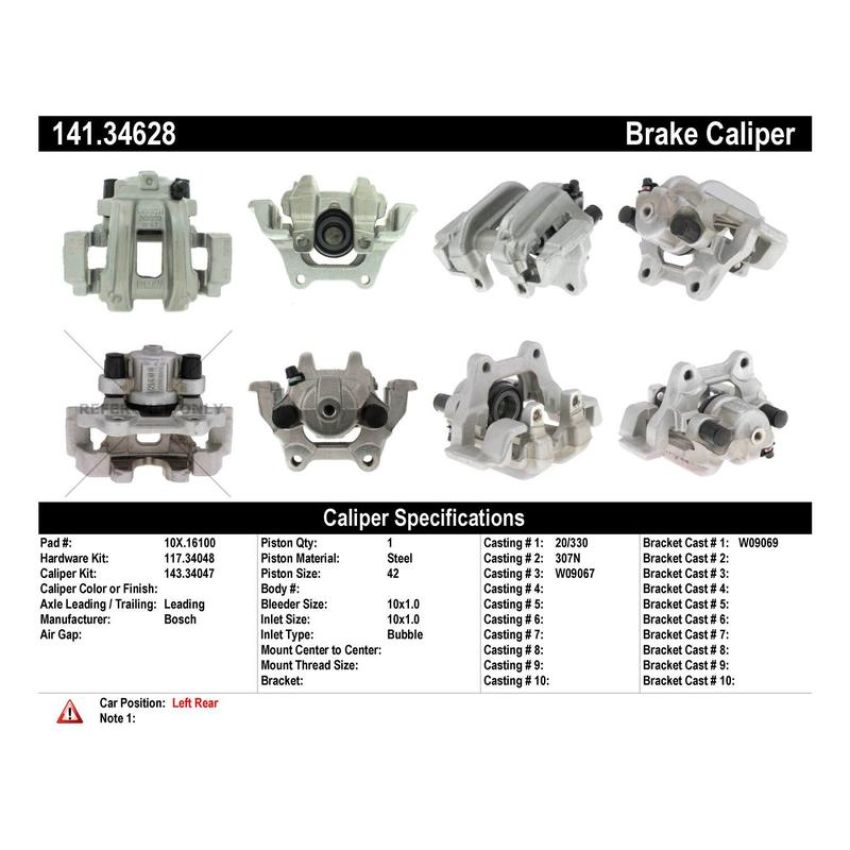 CENTRIC PARTS 141.34628 Centric Semi-Loaded Brake Caliper