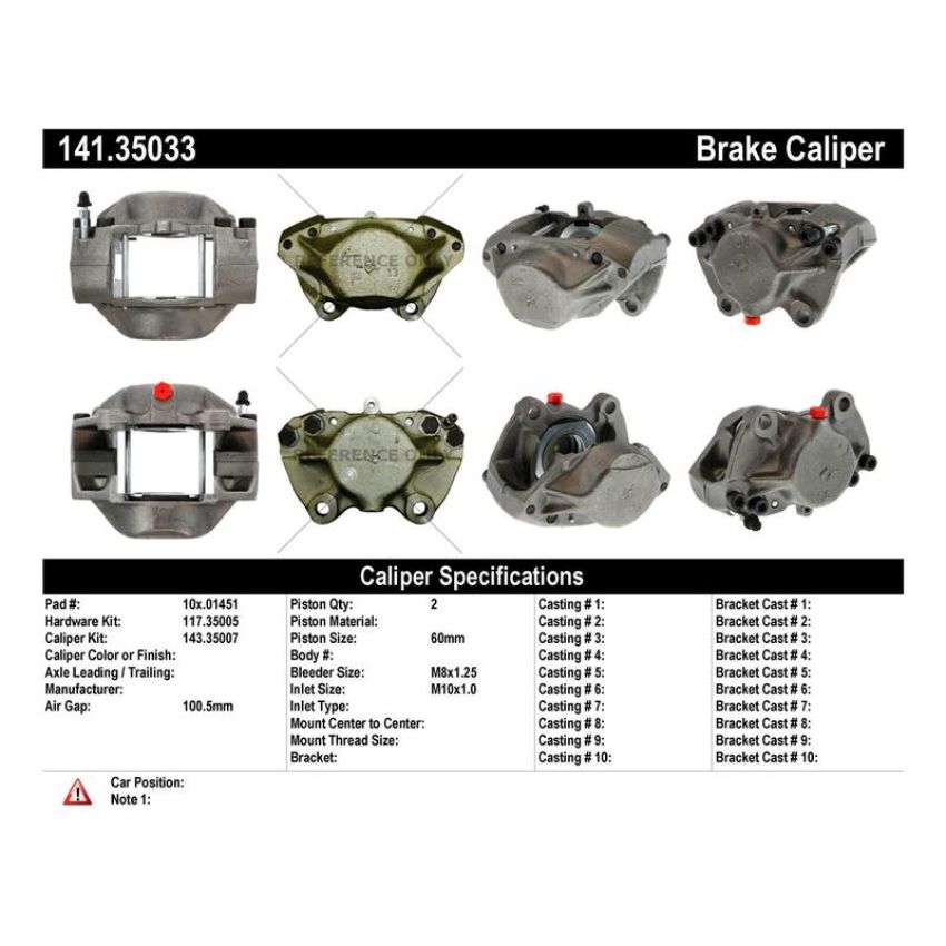 CENTRIC PARTS 141.35033 Centric Semi-Loaded Brake Caliper
