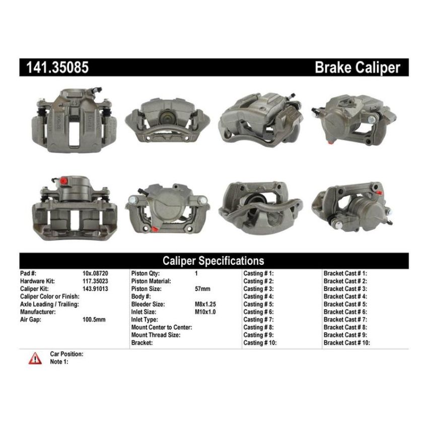CENTRIC PARTS 141.35085 Centric Semi-Loaded Brake Caliper