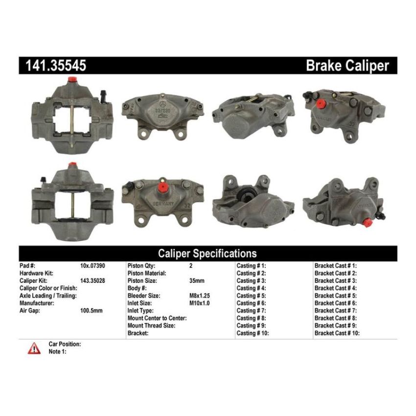 CENTRIC PARTS 141.35545 Centric Semi-Loaded Brake Caliper