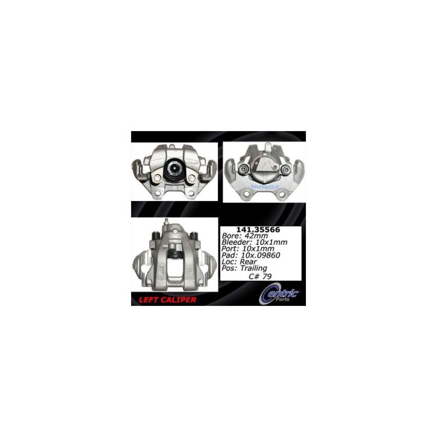 CENTRIC PARTS 141.35566 Centric Semi-Loaded Brake Caliper with New Phenolic Pistons