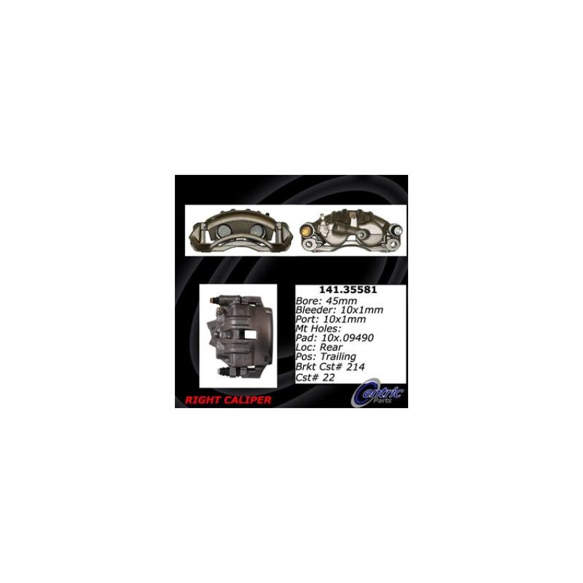 CENTRIC PARTS 141.35581 Centric Semi-Loaded Brake Caliper