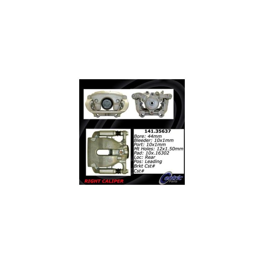 CENTRIC PARTS 141.35637 Centric Semi-Loaded Brake Caliper EPB