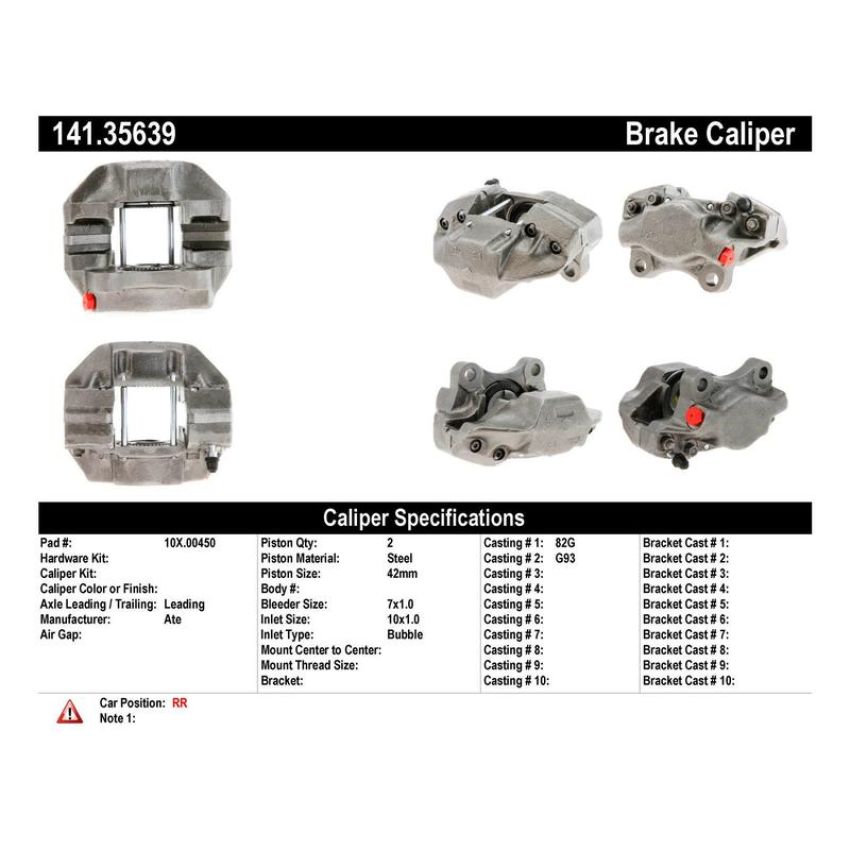 CENTRIC PARTS 141.35639 Centric Semi-Loaded Brake Caliper